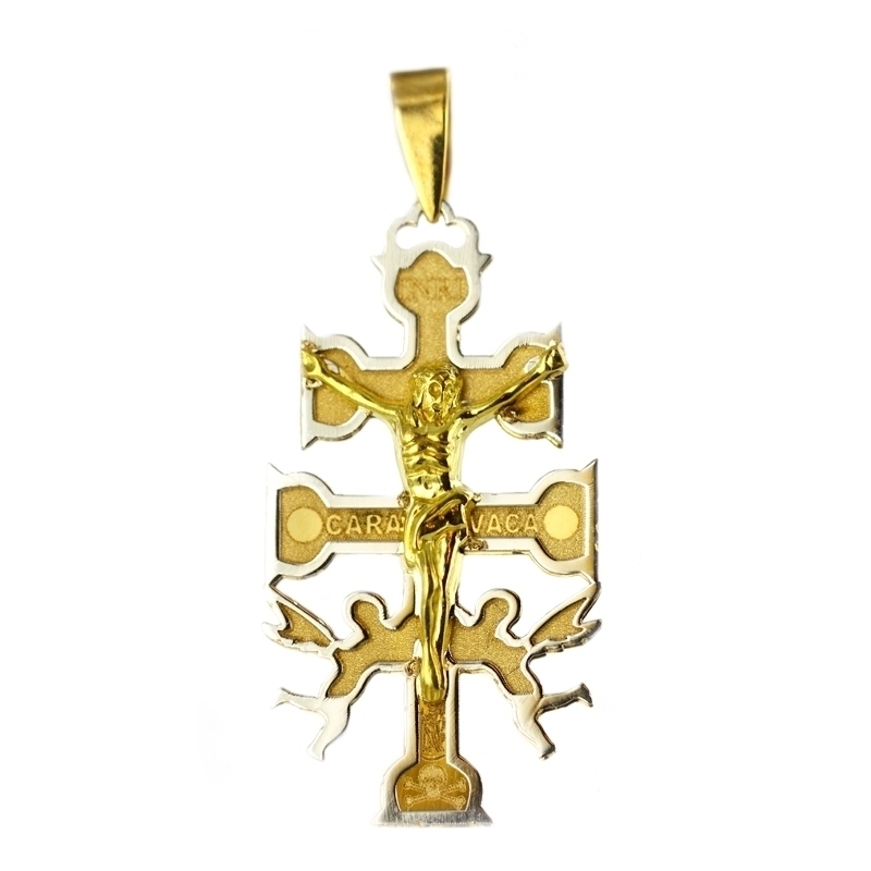 Cruz de oro Caravaca bicolor