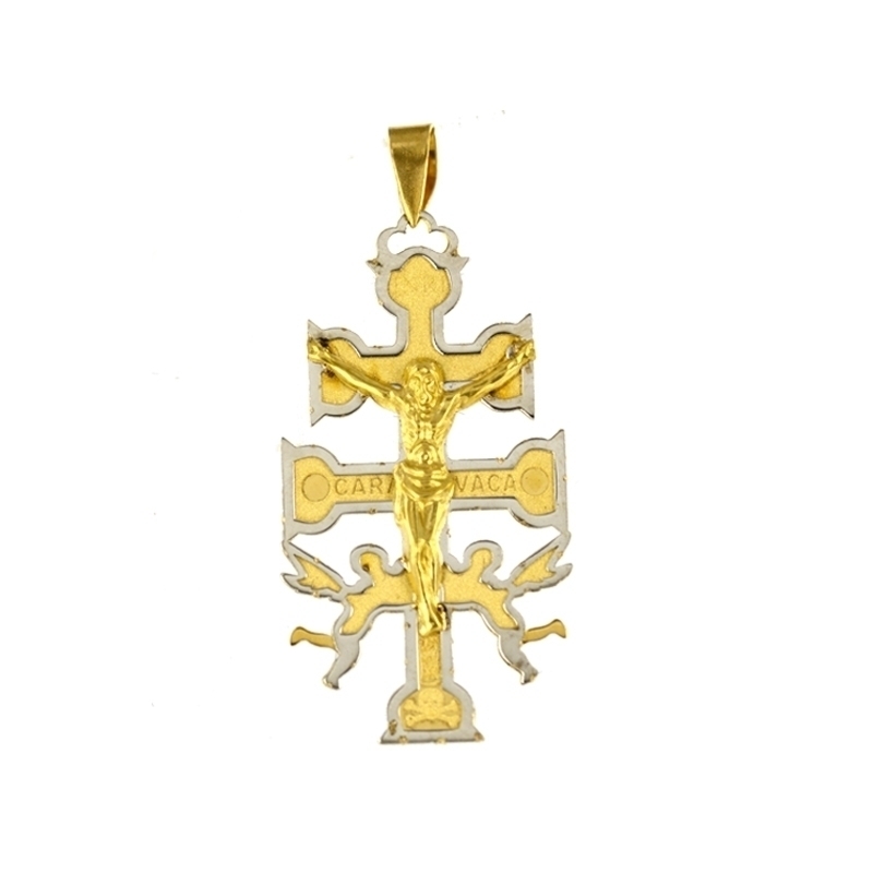 Cruz de oro Caravaca bicolor