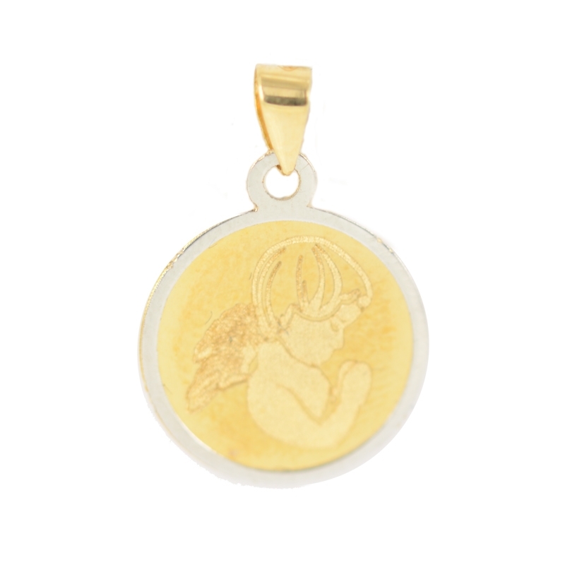 Medalla oro bicolor bebé