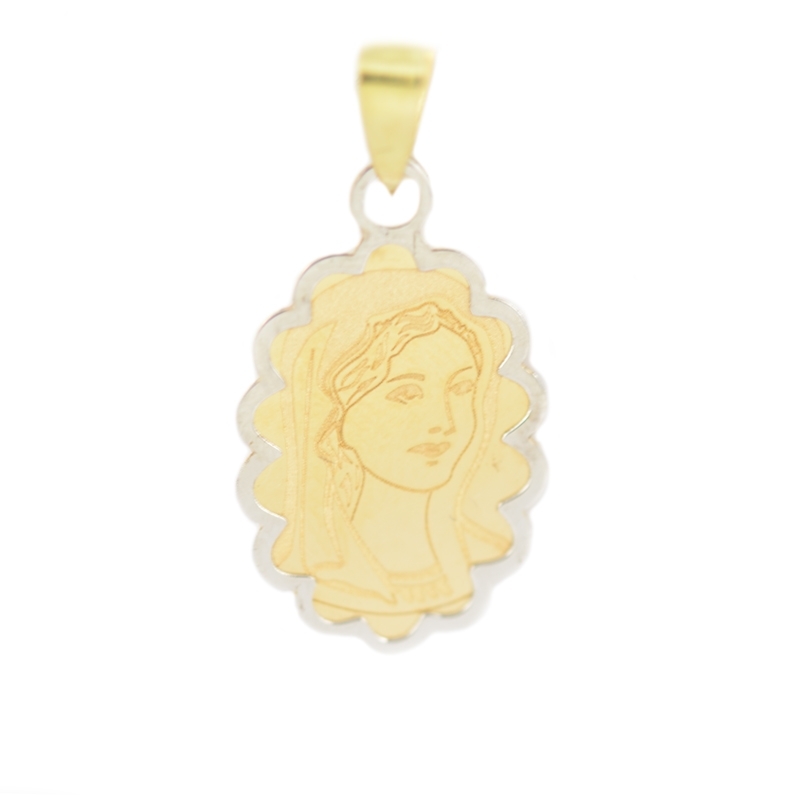 Medalla oro bicolor niña